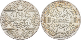 Morocco, 10 Dirhams 1331 (1913)