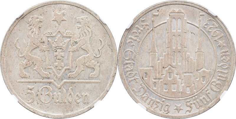 Poland, 5 Gulden 1923 Poland, Free city of Danzig, 5 Gulden 1923, 25 g, Ag (750/...