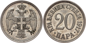 Serbia, 20 Para 1917, Heaton