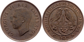 South Africa, 1/4 Penny 1943, Pretoria