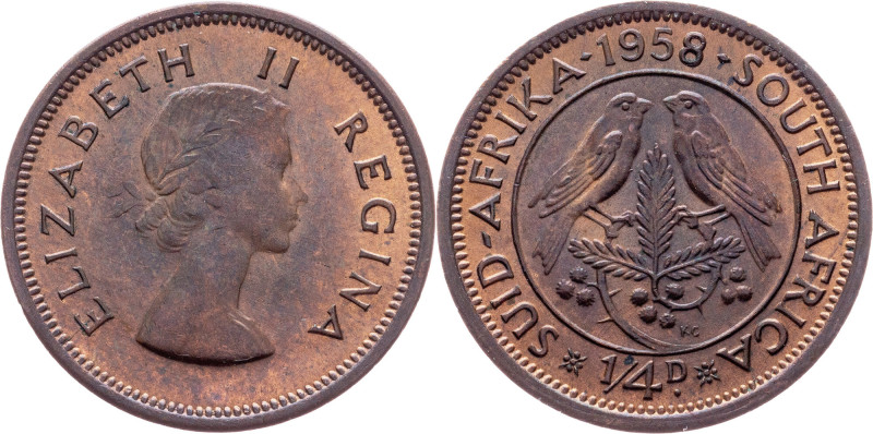 South Africa, 1/4 Penny 1958, Pretoria South Africa, Elizabeth II., 1/4 Penny 19...