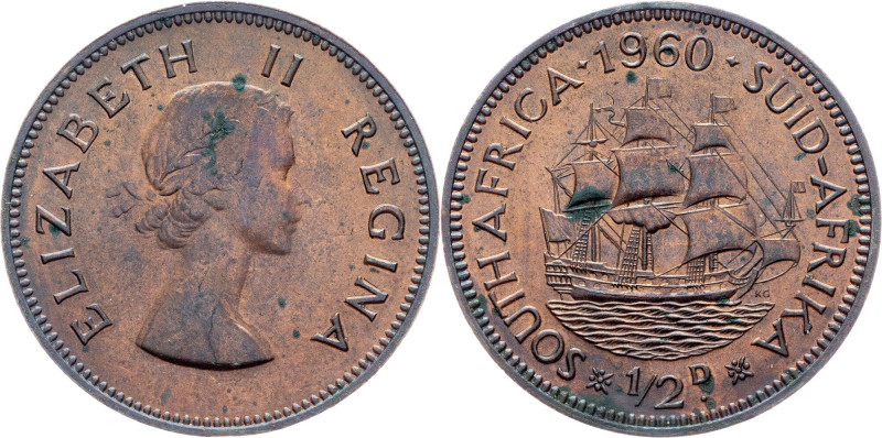 South Africa, 1/2 Penny 1960, Pretoria South Africa, Elizabeth II., 1/2 Penny 19...