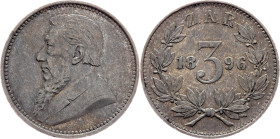 South African Republic, 3 Pence 1896, Pretoria