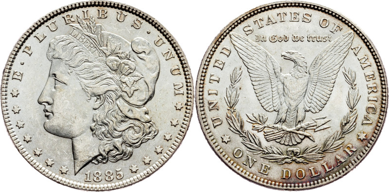 USA, Morgan Dollar 1885, Philadelphia USA, Federal republic, Morgan Dollar 1885,...