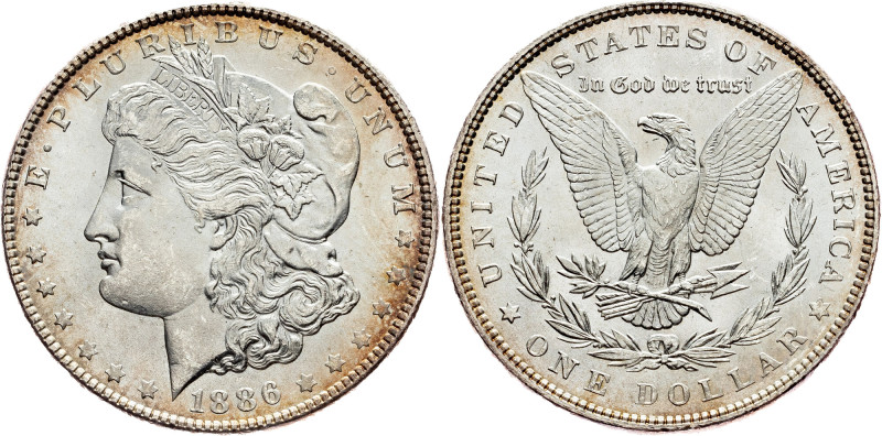 USA, Morgan Dollar 1886, Philadelphia USA, Federal republic, Morgan Dollar 1886,...