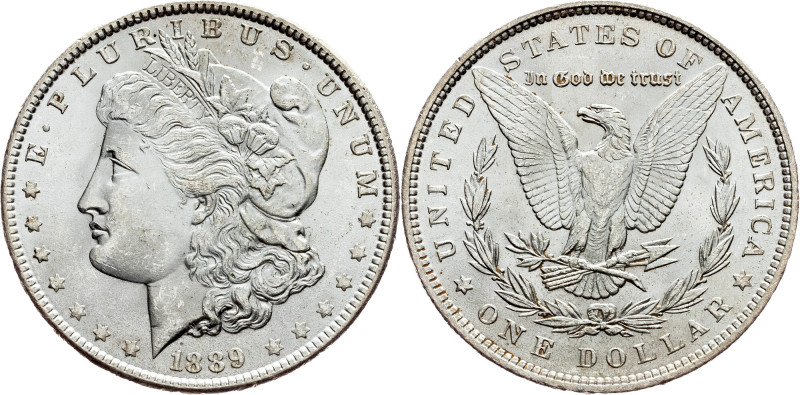USA, Morgan Dollar 1889, Philadelphia USA, Federal republic, Morgan Dollar 1889,...