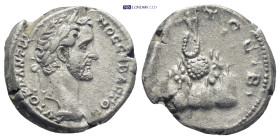 CAPPADOCIA, Caesaraea-Eusebia. Antoninus Pius, 138-161. Didrachm. (7.1 Gr. 21mm.)
 Laureate head of Antoninus Pius to right. 
 Rev. Mount Argaeus; on ...