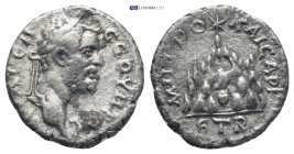 Cappadocia, Caesarea, Septimius Severus (193-211), Drachm (2.8 Gr. 17mm.)
Laureate head of Septimius Severus right 
Rev. Mount Argaeus surmounted by s...