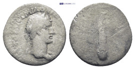 Cappadocia, Caesarea. Hadrian A.D. 117-138. Hemidrachm (1.1 Gr. 14 mm.)
Laureate and bearded bust of Hadrian facing right. 
Rev. Club, date across fie...