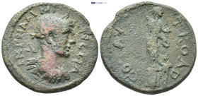 Troas. Alexandreia. Maximinus Thrax AD 235-238. Bronze Æ (24mm., 8,9 g). IMP MAXIMINVS PIVS AV, laureate, draped and cuirassed bust right / COL AVG TR...