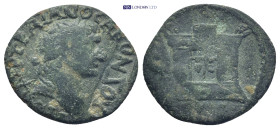 BITHYNIA. Koinon of Bithynia. Trajan (98-117 AD) AE Bronze (19mm, 2.82 g) Obv: Laureate head of Trajan, right. Rev: ΔIOC. Altar.
