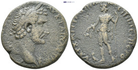 MYSIA. Germe. Antoninus Pius (138-161 AD) AE Bronze (25mm, 11,2 g) Obv: Laureate head of Antoninus Pius with traces of drapery right Rev: Dionysus (yo...