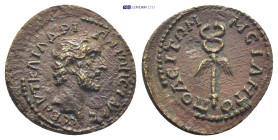 Mysia, Miletopolis AE (16mm, 2.44 g) Antoninus Pius (138-161) Obv: ΑV ΚΑΙ ΤΙ ΑΙ ΑΔΡΙ ΑΝΤΩΝΕΙΝΟϹ; bare head of Antoninus Pius, r. Rev: ΜΕΙΛΗΤΟΠΟΛΕΙΤΩΝ;...