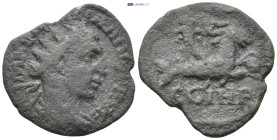 Mysia, Parium. Valerian I. A.D. 253-260. AE 21 (18mm, 3.8 g). [IMP] VALERIANV[S P F AVG] , radiate, draped and cuirassed bust of Valerian I right / C ...