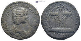 Pontos. Zela. Julia Domna, AE (26mm, 12.7 g) AD 205-206. Dated local year 142. IOYΛIA ΔOMNA AYΓOYC, draped bust right / ZHΛEITωN TOY ΠON, ET ΡMB, tetr...