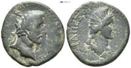 Pontus, Trapezus. Antoninus Pius. AD 138-161. Æ (21mm, 6.4 g) Laureate head of Antoninus Pius, right
Reverse: Draped bust of Mithras wearing radiate P...