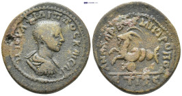 Cilicia, Anazarbus. Philip II. As Caesar, A.D. 244-247. Æ triassarion (25mm, 12.8 g). CY 263 (A.D. 244/5). Bare-headed, draped and cuirassed bust of P...