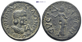 Cilicia. Syedra. Salonina AD 254-268. Bronze Æ (29mm, 19.1 g) ΚΟΡΝΗΛΙΑ CΑΛΩΝΙΝΑ CΕΒ, draped bust right, wearing stephane; IA to right / CVЄΔΡЄΩΝ, Deme...