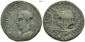 MESOPOTAMIA, Rhesaena. Trajan Decius. AD 249-251. Æ (25mm, 12.8 g). Laureate and cuirassed bust left / Eagle standing left, with wreath in beak, withi...