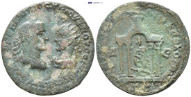 Seleucis and Pieria. Antioch. Trebonianus Gallus and Volusian AD 251-253. Bronze Æ (30mm., 21,5 g). ΑΥΤΟΚ Κ ΓΑ ΤΡΕΒ ΓΑΛΛΟΣ ΚΑΙ ΟΥΟΛΟΥΣΙΑΝΟΣ ΣΕΒ, laure...