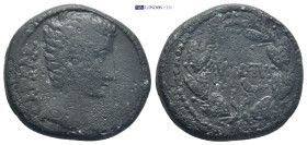 SYRIA, Seleucis and Pieria. Antioch. Augustus, 27 BC-AD 14. AE. (24mm, 10.99 g) Obv: CAESAR. Bare head of Augustus, right. Rev: AVGVSTVS. Legend withi...