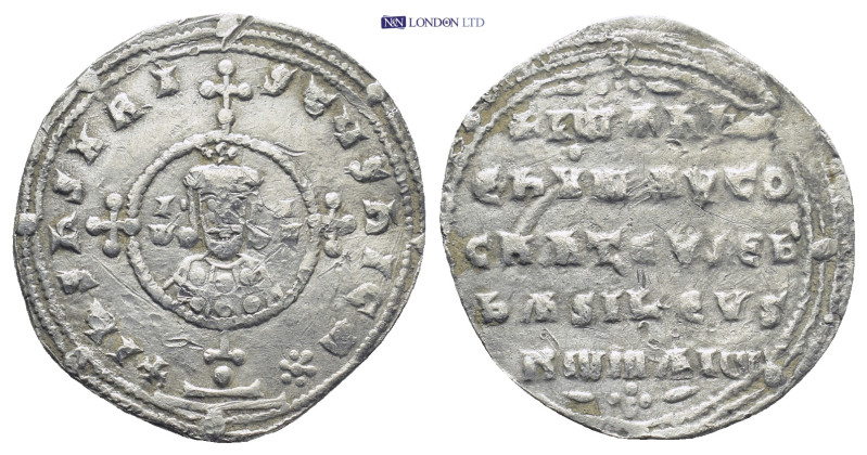 John I Zimisces (AD 969-976). Constantinople Miliaresion (2.4 Gr. 21mm.) 
Cross ...