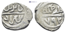 Ottoman Empire. Bayazid I. AD. 1389-1402 / AH. 791-804. AR, Akce or Akçe. (12mm, 1.1 g)