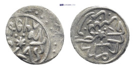 Ottoman Empire. Mehmed II Fatih ('the Conqueror'), Second Reign, AH 855-886 / AD 1451-1481. AR, Akce or Akçe. (0.8 g. 11.0 mm)