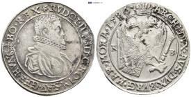 AUSTRIA, Holy Roman Empire. Rudolf II. Emperor, 1576-1612. AR Half Taler (13,5 Gr. 35mm.) + RVDOL · II · D · G · RO · IM · S · AV · GER · HVN · BOE · ...
