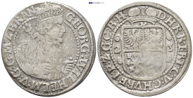 Brandenburg. Georg Wilhelm, AD 1619-1640. AR, 1/4 Thaler. (29mm, 6.76 g).
Obv: GEORG WILHELM V G G M Z BRAND. George Wilhem to the right, holding scep...