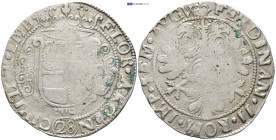 GERMANY, Oldenberg (Herzogtum). Anton Günther. Duke, 1603-1667. AR 28 Gulden (39mm, 19,4 g). In the name of Holy Roman Emperor Ferdinand III. Jever mi...