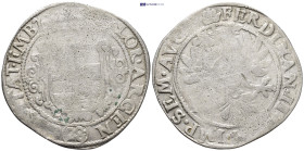 GERMANY, Oldenberg (Herzogtum). Anton Günther. Duke, 1603-1667. AR 28 Gulden (41mm, 18,9 g). In the name of Holy Roman Emperor Ferdinand III. Jever mi...