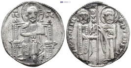 Italy. RANIERI ZENO, 1253-1268 AD. AR, Grosso. (20mm, 2.0 g) Venice. Obv: S M VENETI / RA GENO / DVX St. Mark, on the right, standing facing, holding ...