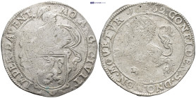 Netherlands AR Lion Taler. Holland, 1662. Knight over lion shield / Rampant lion left. (41mm, 26.7 g)