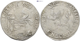 Netherlands. Kampen. AD 16??. Lion Daalder AR (42mm, 26,9 g) MO ARG CIVI IM P BELG CAMPEN, armoured knight over coat-of-arms / CONFIDENS DNO NON MOVET...