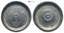 Byzantine two-nomismata weight (AD 6th–7th centuries) (8.7 Gr. 21mm.) 

Discoid in form with convex double-grooved profile; raised rim and centring po...