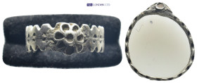 Flower patterned silver ring (2.1 Gr. 12mm.) SOLD AS SEEN, NO RETURN!