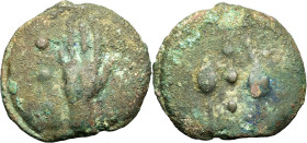 RÉPUBLIQUE ROMAINE - ROMAN REPUBLIC
Anonymes. Quadrans coulé ND (280-276 av. J.-C.), Rome.
RRC.14/4 ; Bronze - 80,44 g - 42 mm - 12 h
TB.