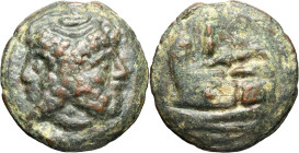 RÉPUBLIQUE ROMAINE - ROMAN REPUBLIC
Anonymes. As coulé ND (215-212 av. J.-C.), Rome.
RRC.41/5 ; Bronze - 66,57 g - 40 mm - 12 h
TTB.