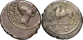 RÉPUBLIQUE ROMAINE - ROMAN REPUBLIC
Octave (44-27 av. J.-C.). Denier ND (c.43 av. J.-C.), Italie.
RRC.490/1 ; Argent - 1,42 g - 18 mm - 10 h
Provient ...