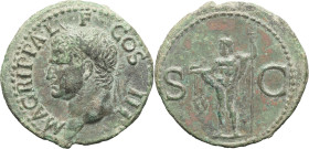 EMPIRE ROMAIN - ROMAN
Caligula (37-41). As pour Agrippa ND, Rome.
RIC.58 ; Bronze - 11,03 g - 29 mm - 7 h
Concrétions. TB-TTB.