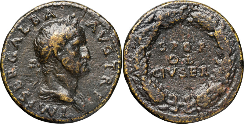 EMPIRE ROMAIN - ROMAN
Galba (68-69). Sesterce 68, Rome.
RIC.405 ; Bronze - 24,88...