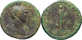 EMPIRE ROMAIN - ROMAN
Trajan (98-117). Sesterce, conquête de l’Arabie ND (112-113), Rome.
RIC.610 - Woytek 454 ; Bronze - 25,93 g - 3é mm - 7 h
TB-TTB...