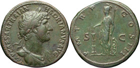 EMPIRE ROMAIN - ROMAN
Hadrien (117-138). Sesterce ND (122-125), Rome.
RIC.611 ; Bronze - 27,88 g - 33 mm - 7 h
TB.