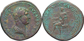 EMPIRE ROMAIN - ROMAN
Hadrien (117-138). Sesterce ND (132-134), Rome.
RIC.1271 ; Bronze - 26,81 g - 33 mm - 5 h
Corrosion. TB.