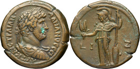 EMPIRE ROMAIN - ROMAN
Hadrien (117-138), Égypte. Drachme An 17 (132-133), Alexandrie.
RPC III, 5826 ; Bronze - 27,62 g - 33,5 mm - 11 h
Concrétion ver...