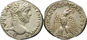 EMPIRE ROMAIN - ROMAN
Caracalla (198-217), Syrie. Tétradrachme ND (211-212), Antioche.
Prieur 214 ; Argent - 12,35 g - 24 mm - 6 h
TTB.