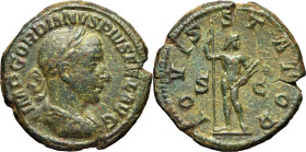 EMPIRE ROMAIN - ROMAN
Gordien III (238-244). As ND, Rome.
RIC.298 ; Bronze - 12,48 g - 25 mm - 6 h
TB-TTB.