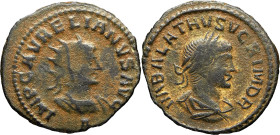 EMPIRE ROMAIN - ROMAN
Aurélien (270-275). Antoninien avec Vabalathe ND (270-272), Antioche.
RIC.381 ; Bronze - 3,07 g - 20 mm - 11 h
TB.