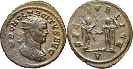 EMPIRE ROMAIN - ROMAN
Tacite (275-276). Antoninien ND (276), Cyzique.
RIC.208 ; Billon - 3,67 g - 23 mm - 6 h
Avec une étiquette de Münzhandlung Athen...